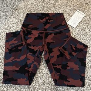 Lululemon Athletica Camouflage Leggings - Black and Brown
